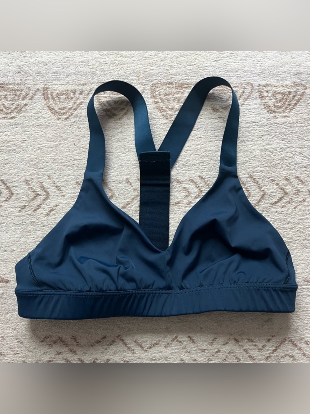 Athleta Blue Bra with Wide Straps